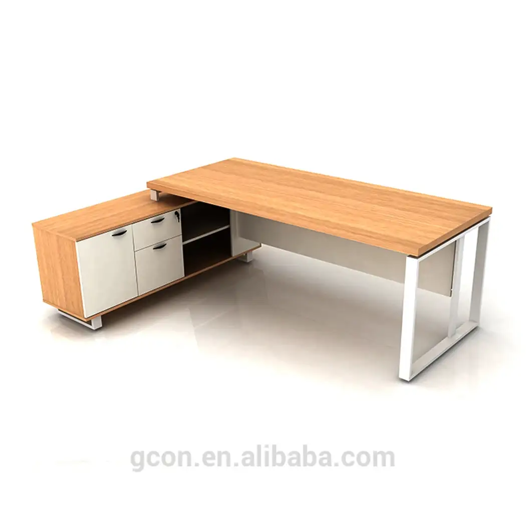 Escritorio de oficina moderno de madera duradero de alta calidad para oficina ejecutiva, diseño de mesa, venta caliente 1