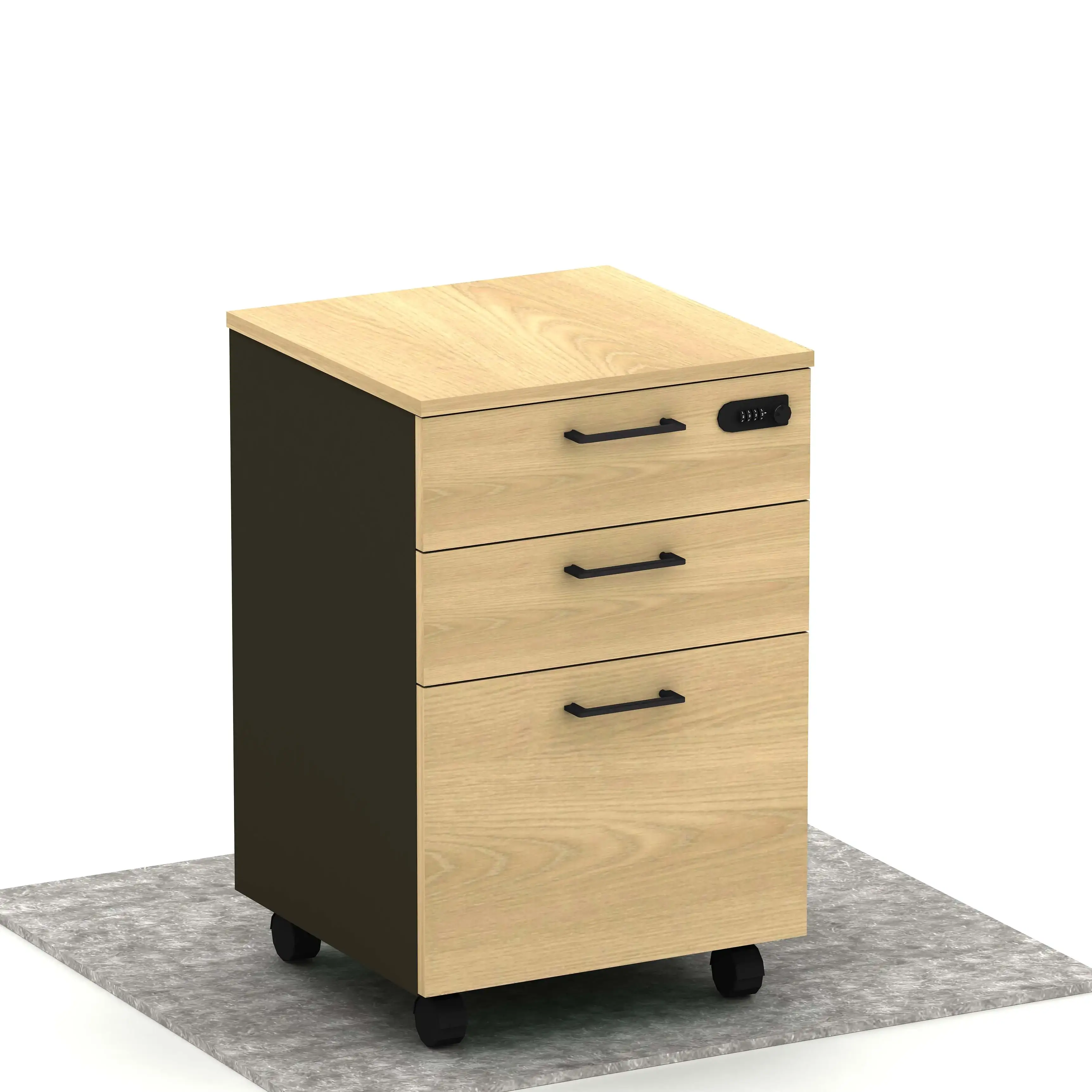 Gcon Brand Office Furniture Design Mobile Storage Wood File Cabinet With Password Lock 1