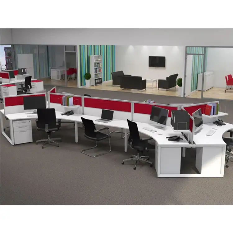 Estación de trabajo de escritorio, muebles de oficina, sistema Modular moderno ajustable en altura eléctrica inteligente 1