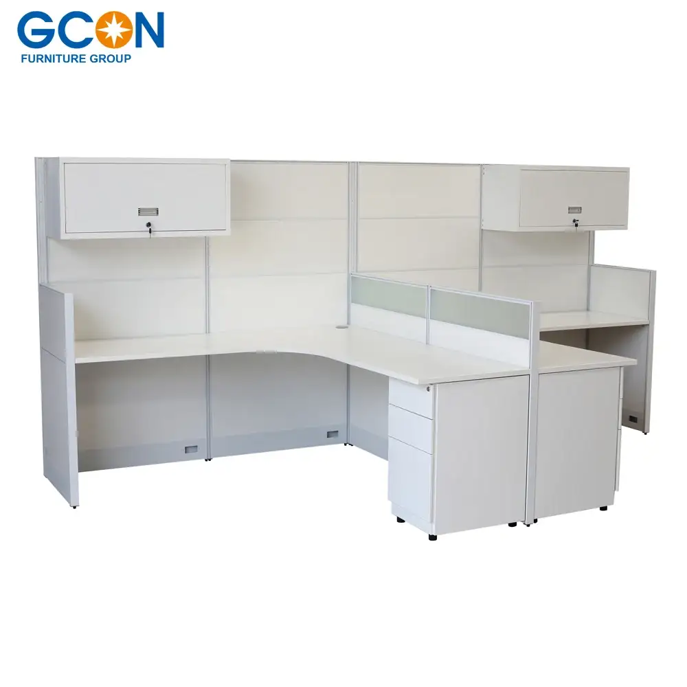 Mesa de escritório modular, estação de trabalho de escritório moderna, divisória de escritório para 2 pessoas 1