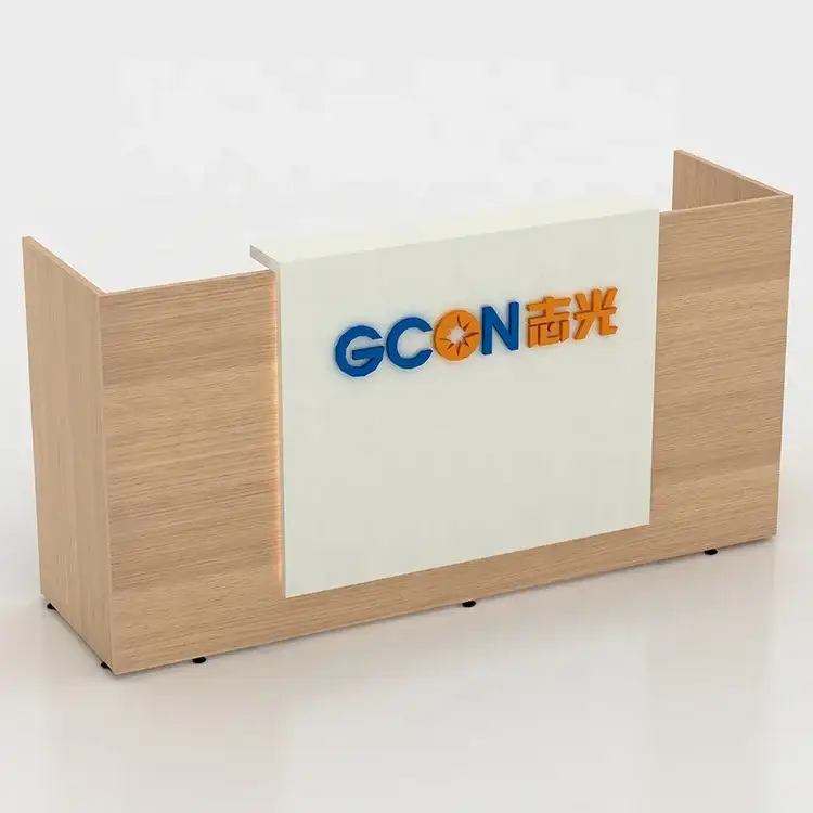 2019 Hot Sale Wood Reception Counter Luxury Modern Hotel Reception Counter Design 1