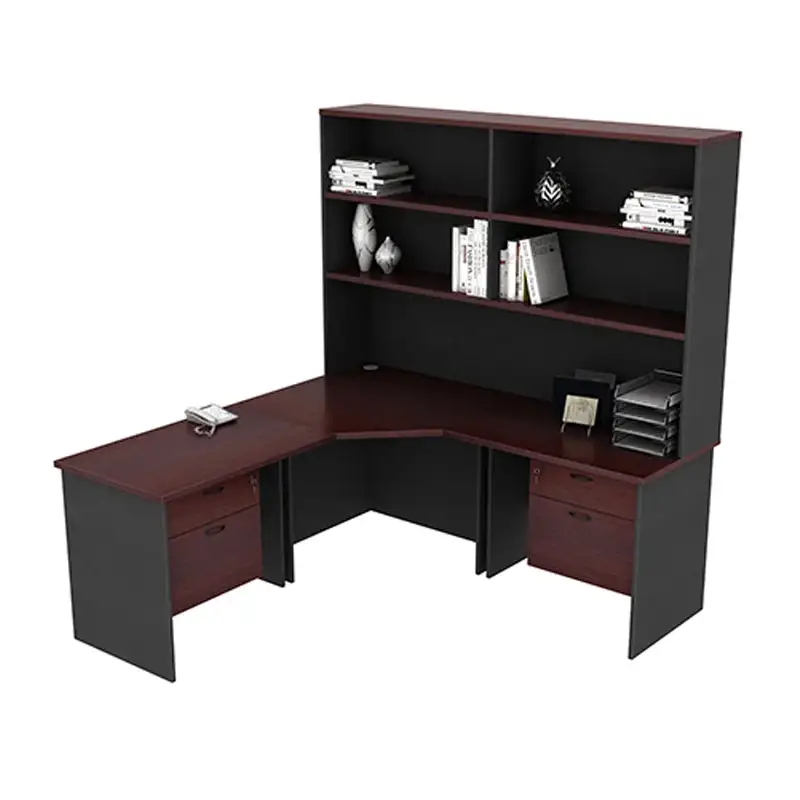 Bureau en forme de L avec huche 1