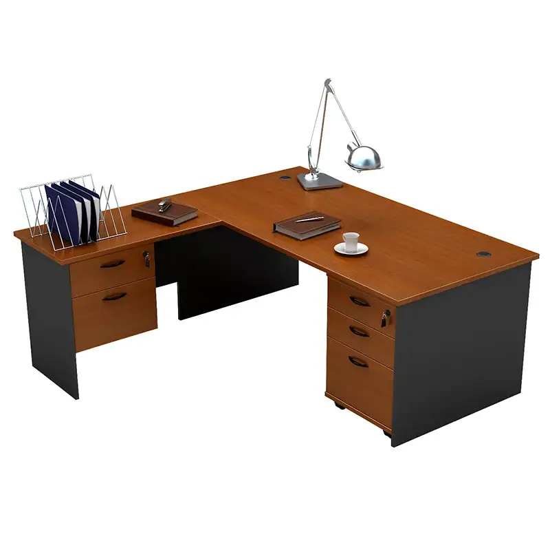 Bureau d'angle exécutif en forme de L/table de gestionnaire 1