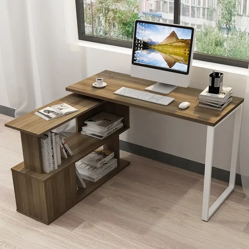 Tavolo da studio per camera da letto Scrivania per computer con ripiani Scrivania per ufficio in stile moderno 1