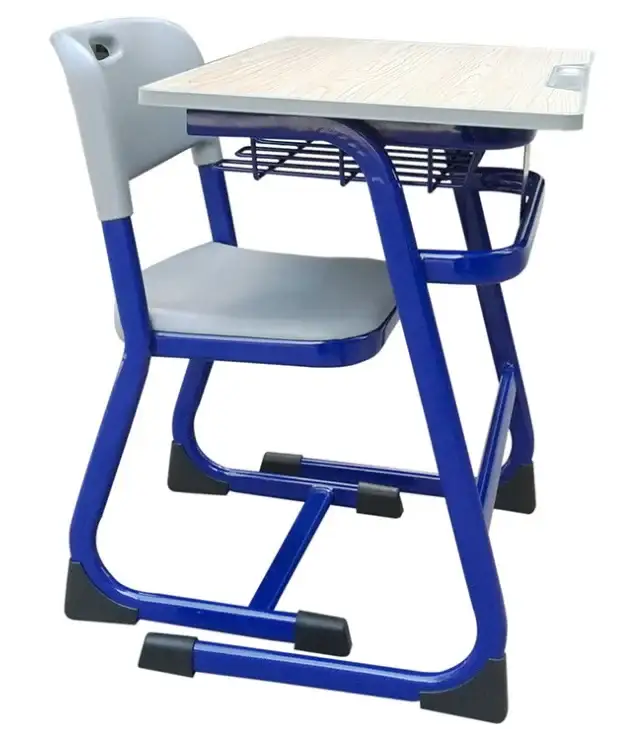 China Good Children School Desk And Chair Adjustable Double Student Sets 1