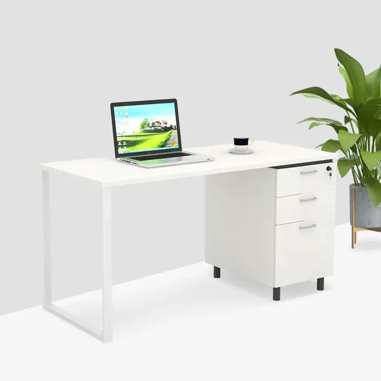 Scrivania per computer da ufficio Tavolo da ufficio bianco per l'home office Escritorios Blanco Para Oficina Muebles De Ofcina 1