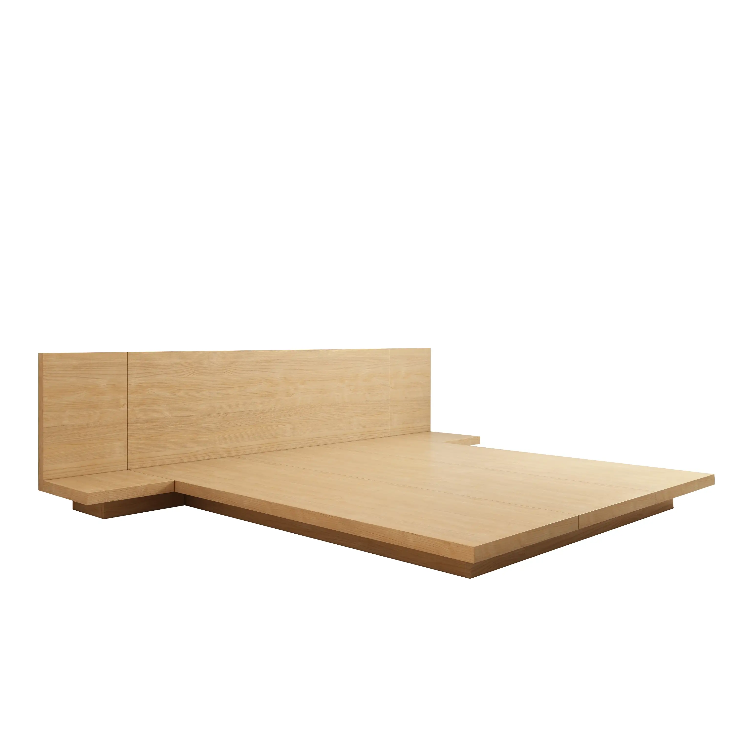 Cama Tatami japonesa, marco de plataforma flotante de madera maciza, muebles de dormitorio bajos tamaño Queen 1