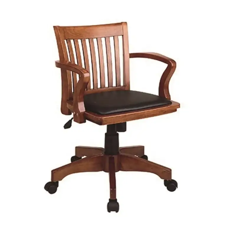Sedia girevole di lusso in legno massello colore personalizzato & sedia antica con sedile 1