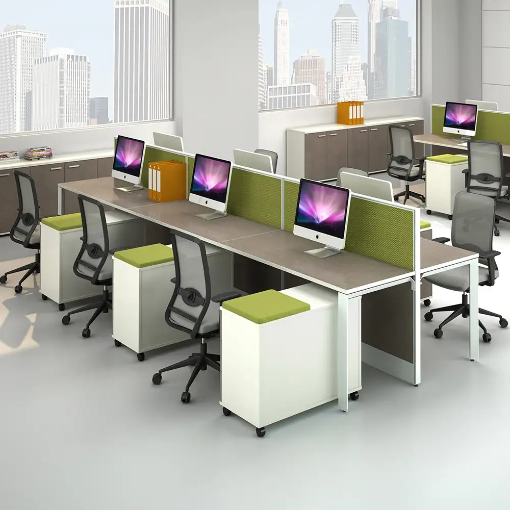 Mesas y sillas para estaciones de trabajo de oficina, escritorio de partición para estación de trabajo de lujo, muebles de oficina para sentarse en la oficina 1