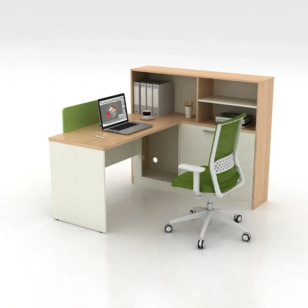 Mesa de oficina de melamina de madera, conjunto de escritorio moderno de muebles Mdf Mfc 1