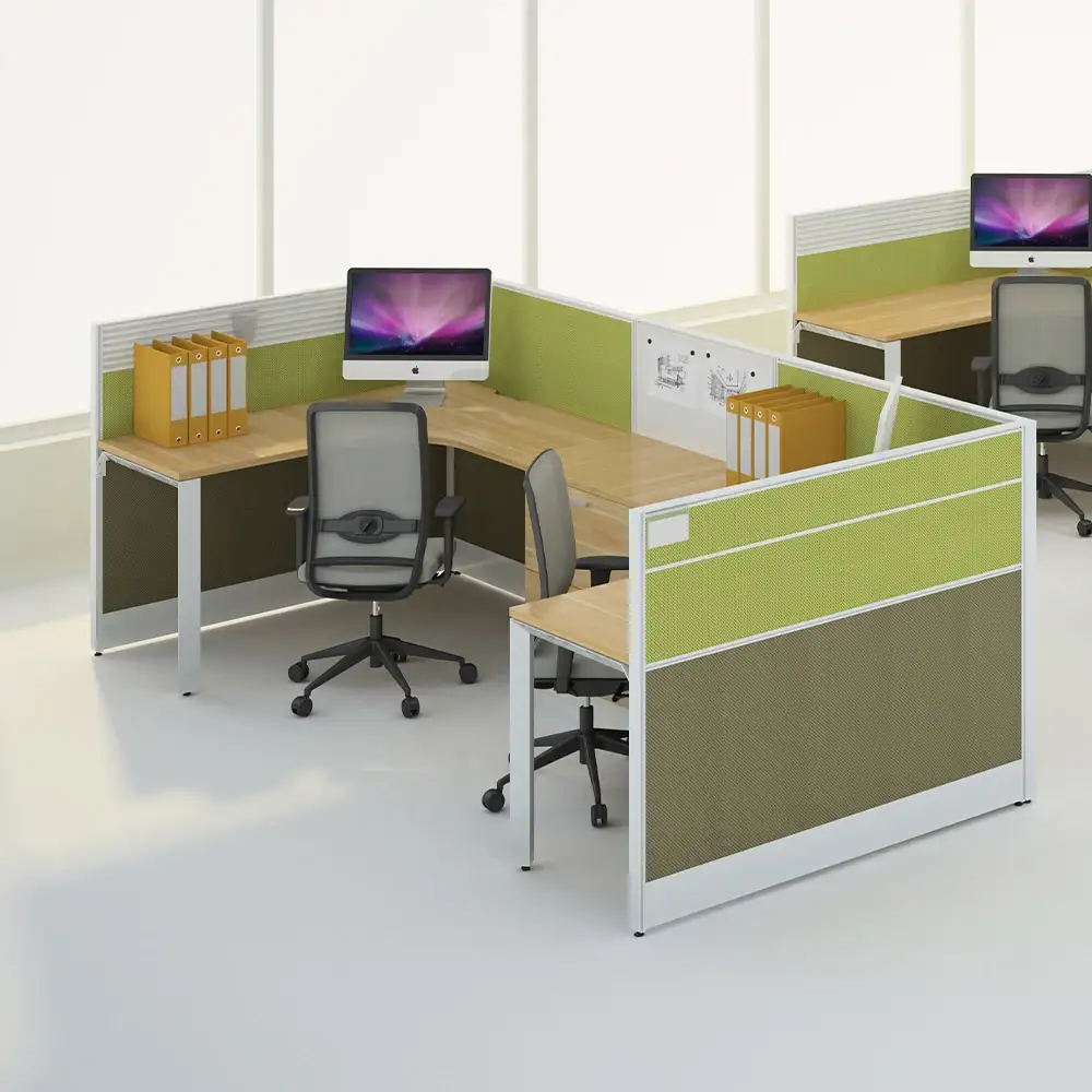 Cabine Kantoor Scheidingstafel Kantoor Kleine cabine Modern bureau met scheidingswanden Werkstation Bureau De Travail 1