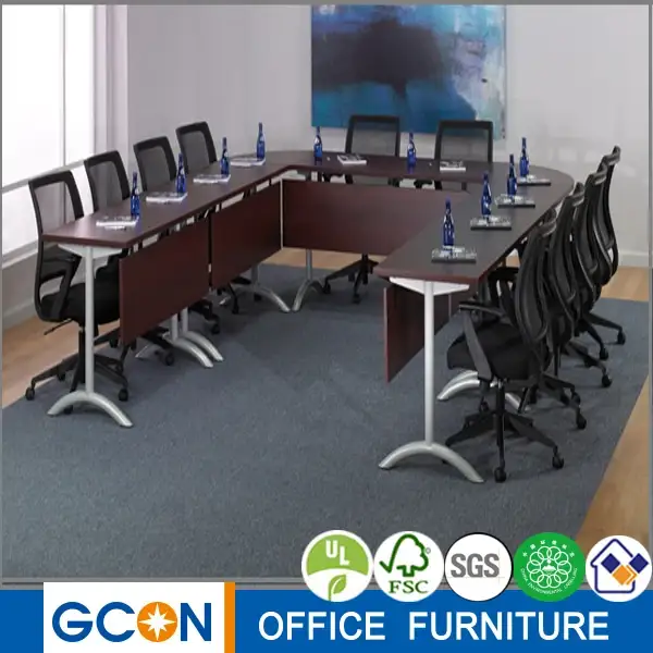 Mesa de conferencias modular para oficina pequeña en forma de U 1