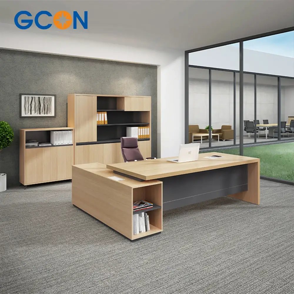 Escritorio ejecutivo OEM, diseño personalizado, mesa de gerente de CEO, mesa de madera de lujo, muebles de oficina Directoreur 1