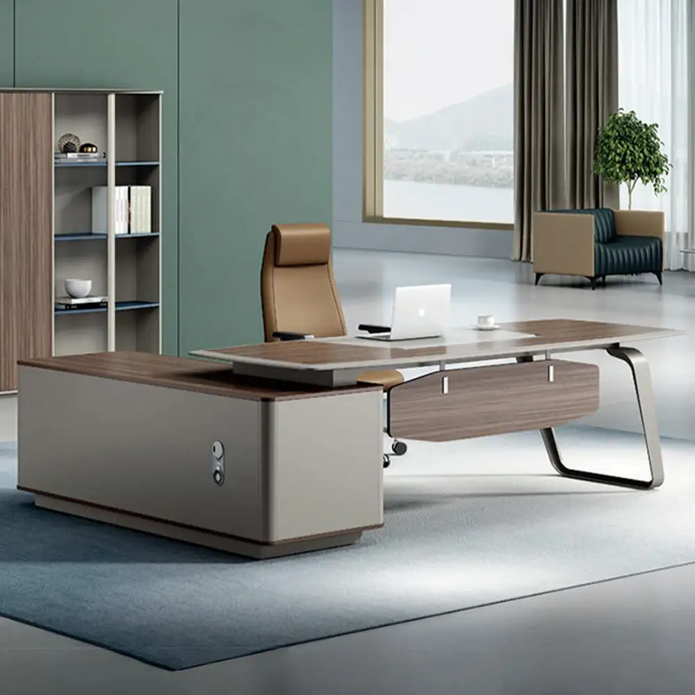 Executive Office Desk,2.4m High Tech Manager Ceo Table Luxury Bureau De Direction 1