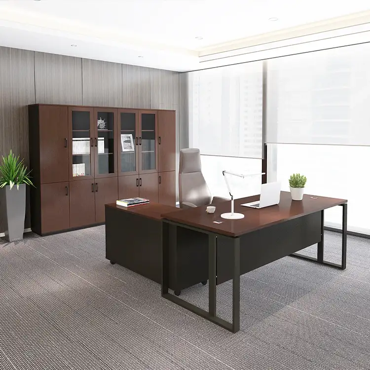 Office Table Modern Steel Frame Executive L Shape Modern Office Desk Executive Director Manager Desk Table 1