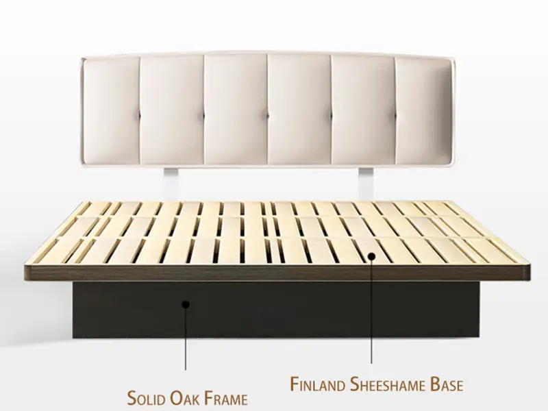 Modern Hotel Room Furniture Manufacters Hotel Floating Bed Base with Removable Headboard 3