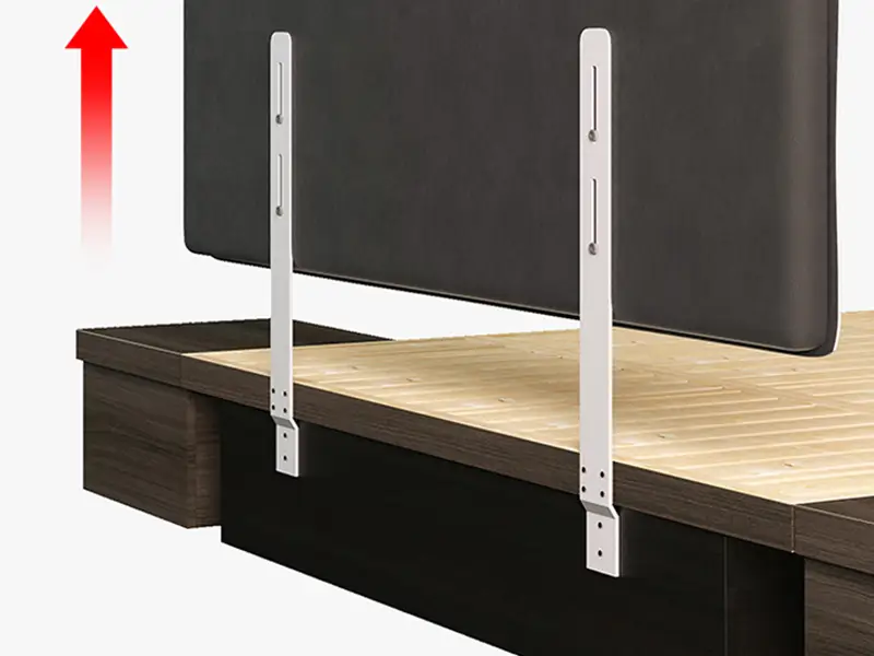 Modern Hotel Room Furniture Manufacters Hotel Floating Bed Base with Removable Headboard 5
