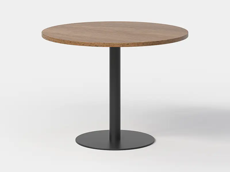 M-SHT-22 Round Shape Hotel Lobby Table GCON Minimalist Dining Table Wood and Metal Furniture 1