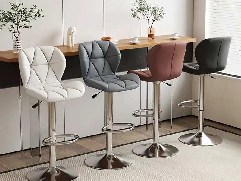 Bucket Seat Swivel Counter Stool GCON Adr-CS-04 1.15m Hotel Height-adjustable Pedestal Base Barstool 1