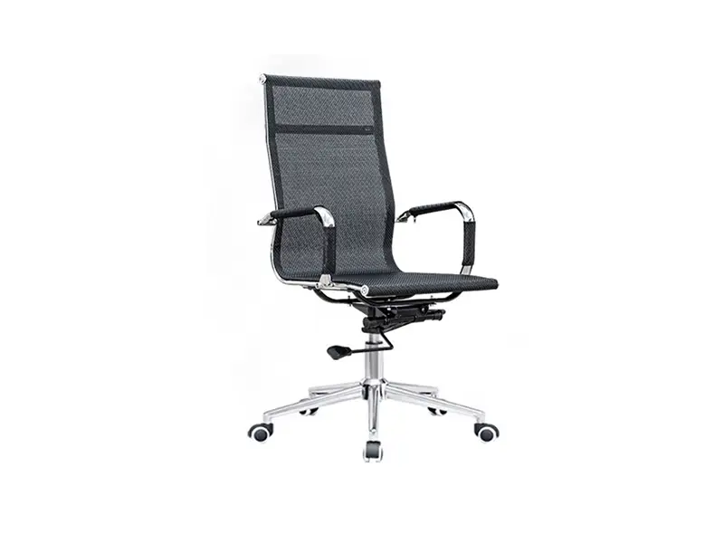 GCON GWB-708 – chaise de conférence à dossier en forme de S, sièges ergonomiques modernes, maille OEM et rembourrage, cadre chromé 1