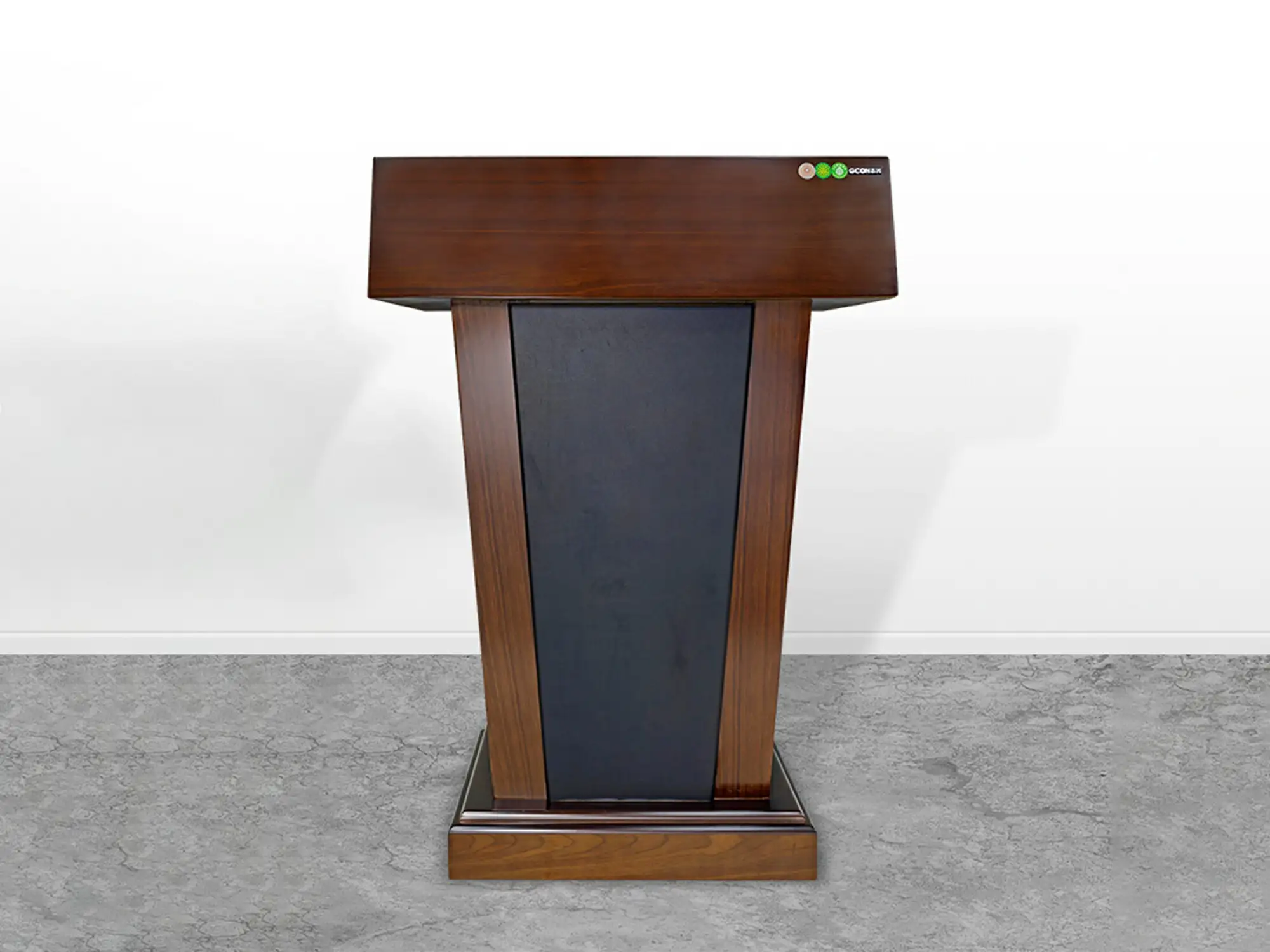 GCON GB-423A 엑스트라 하이 교회 연단 브라운 월넛 톤 설교단 하이엔드 페인팅 75x50 cm 강연대 1