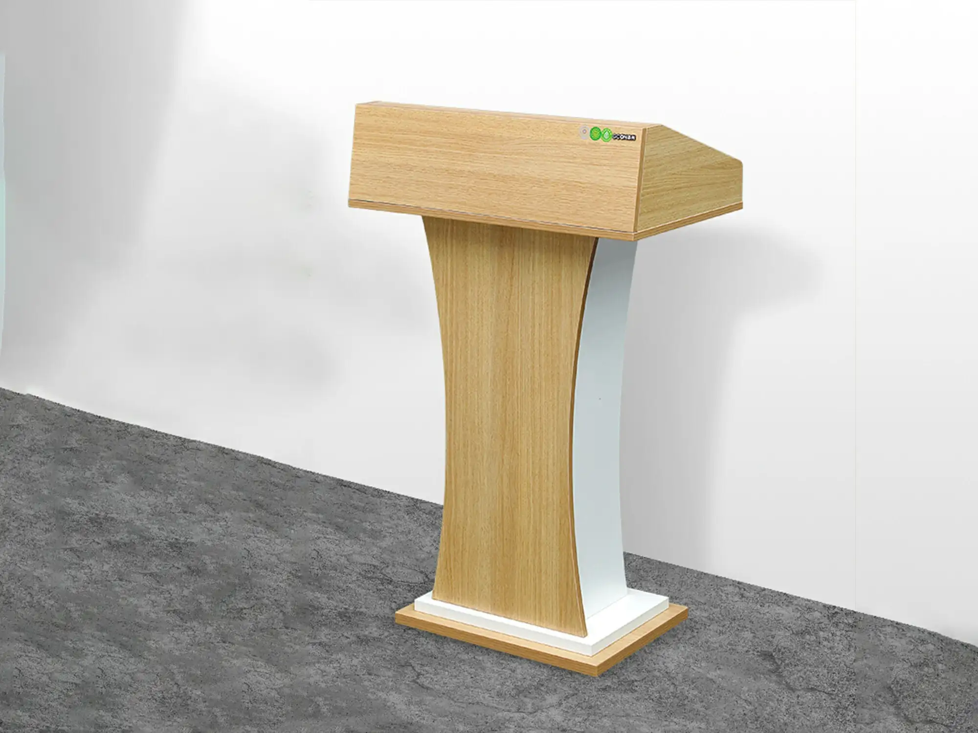 Pulpito da podio moderno in legno GCON Personalizza LOGO GF-402 CARB P2 MFC MDF Tavolo vocale a emissioni quasi zero1 1