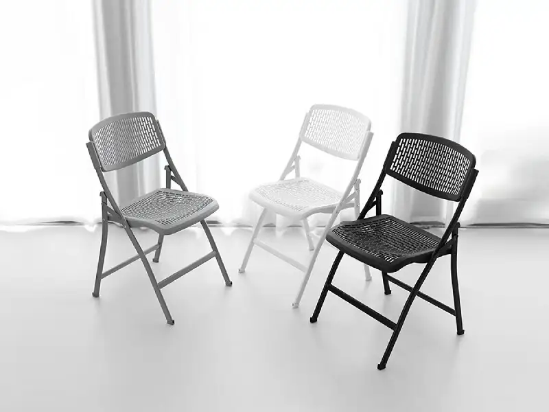 GWNC-398 Folding Training Chair Durable Plastic Spare Chair GCON Stackable Lightweight Space Saving Furniture 1