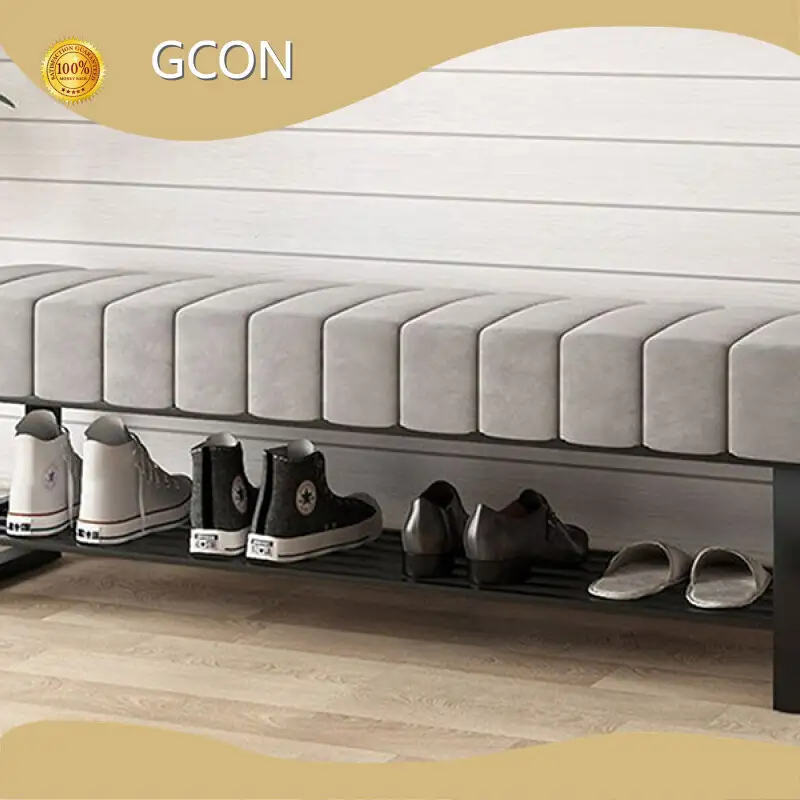 Wholesalehotel Room Luggage Rack Modern Metal Frame Shoe Luggage Bench 1