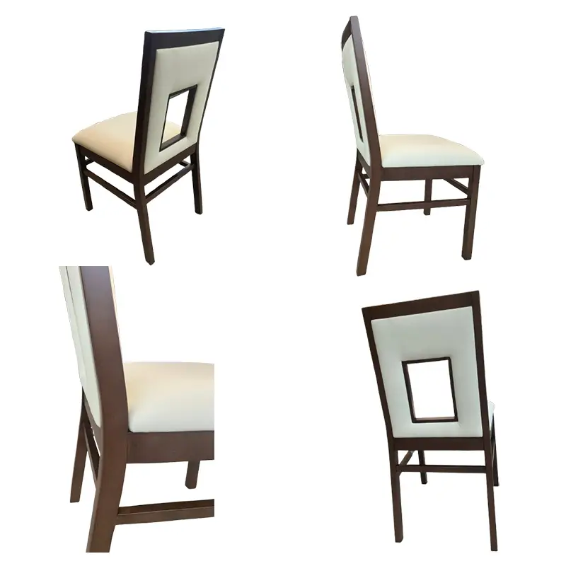 Gcon M-ART-19 Cut-out Backrest Padded Dining Chair 1
