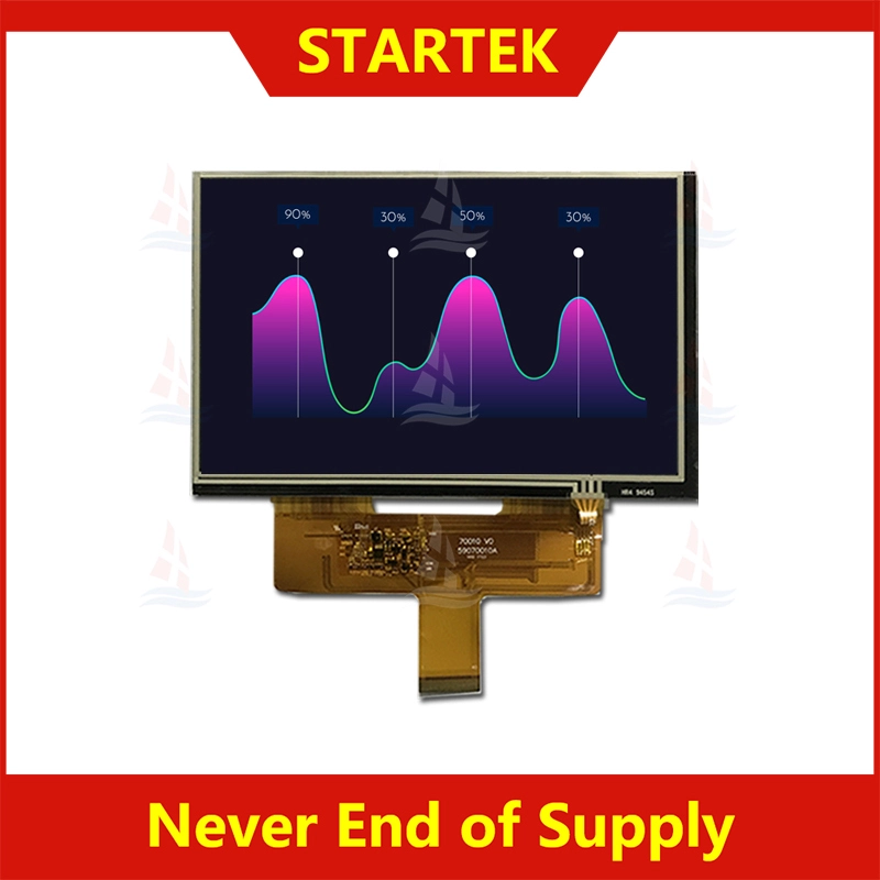 Módulo de pantalla LCD TFT industrial IPS de 7,0 pulgadas, 800x480, 6/8 bits, interfaz LVDS, temperatura amplia, alto brillo, con panel táctil resistivo KD070WVFLA035-RT 1
