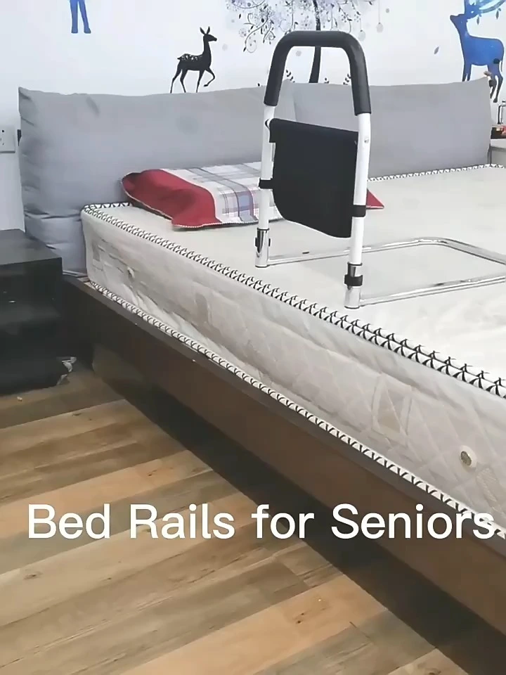 Adjustable Bed rail with Non-Slip Ergonomic Handle and Storage Pocket 1