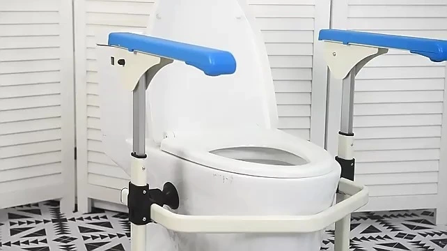 Toilet Seat Riser with Handles for Handicap Senior Bariatrics Elderly Balance Toilet Safety Rails-1741852366362436 1