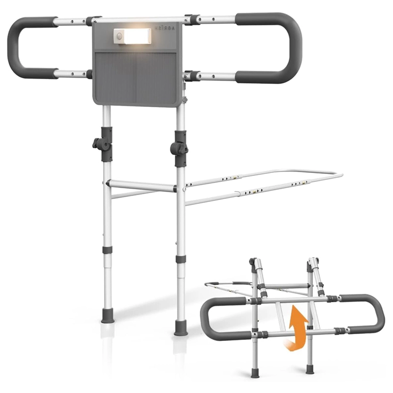 Extended Bed Assist Rail - Foldable & Adjustable Bed Side Rails for Seniors 1