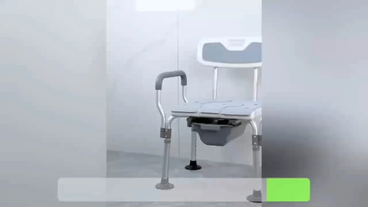 4 in 1 Bedside Commode for Seniors,Portable Toilet for Adults with Arms & Removable Bucket,Height Adjustable Commode Chair for Toilet，Swivel Shower Chair for Inside Shower for Handicapped, Adults 1