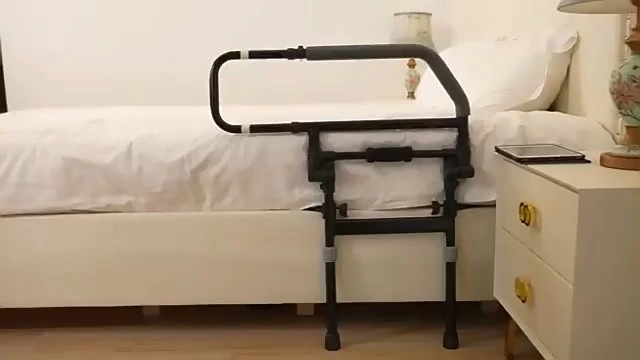 デュアルグラブハンドルを備えた新しい折りたたみ式ベッドアシストレール 1