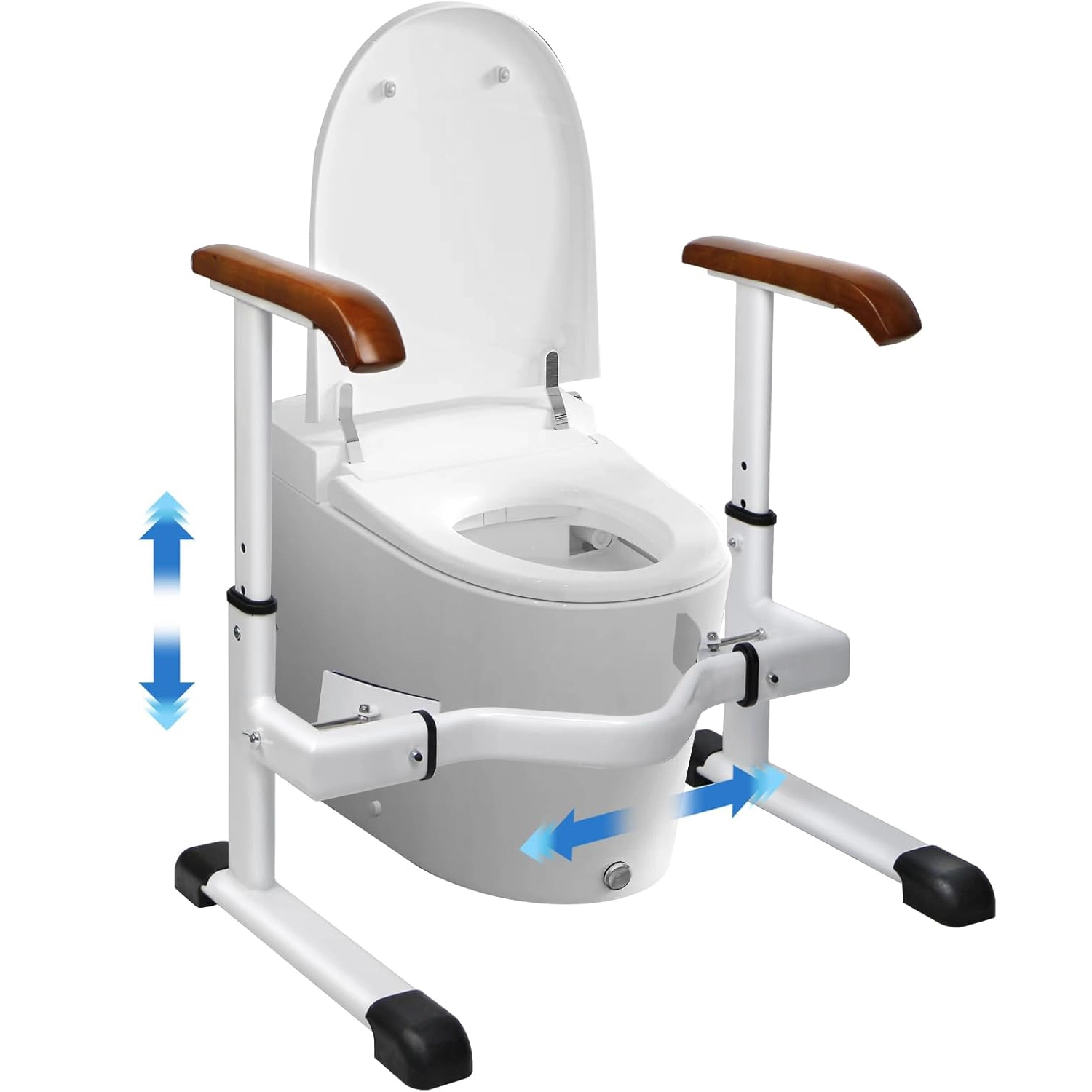 Asjustable width and height Toilet Handrail 1