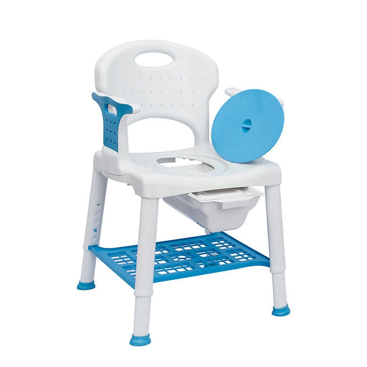 Toilet Commode Chair Plastic Seat Shower Chair With Bedpan 1