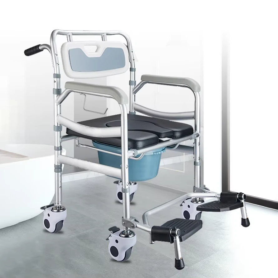 Foldable Commode Shower Chair for Elderly Care1 1
