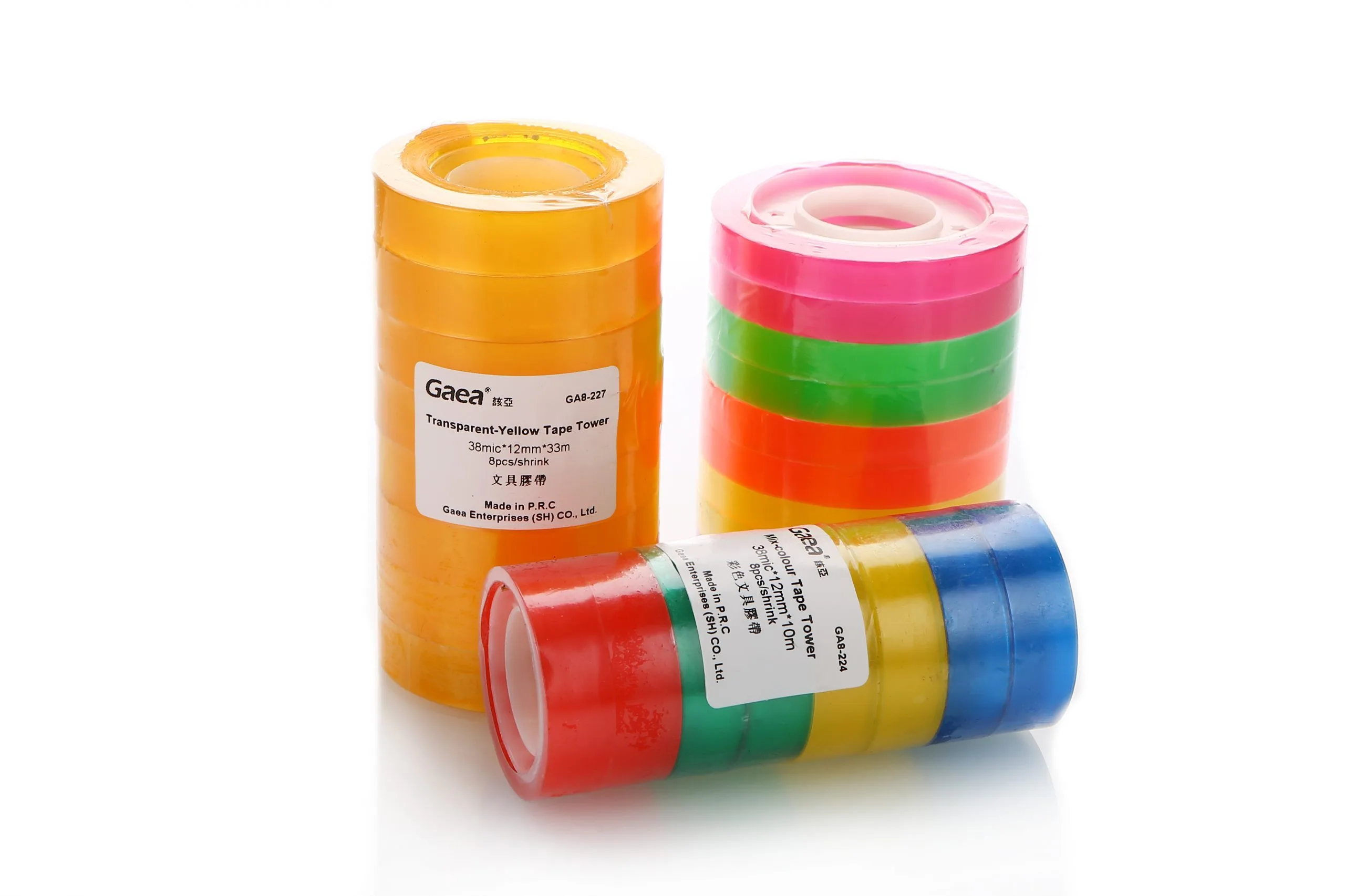 Cinta de colores mezclados 38mic x 12mm x 10m 1