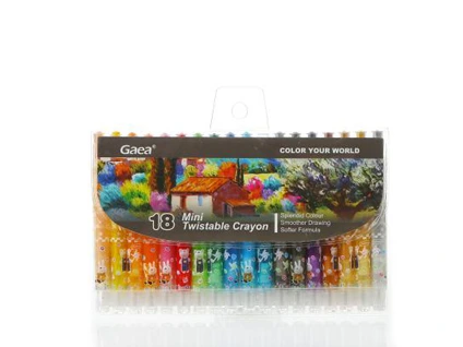 18 color small twist crayon in pvc bag 1