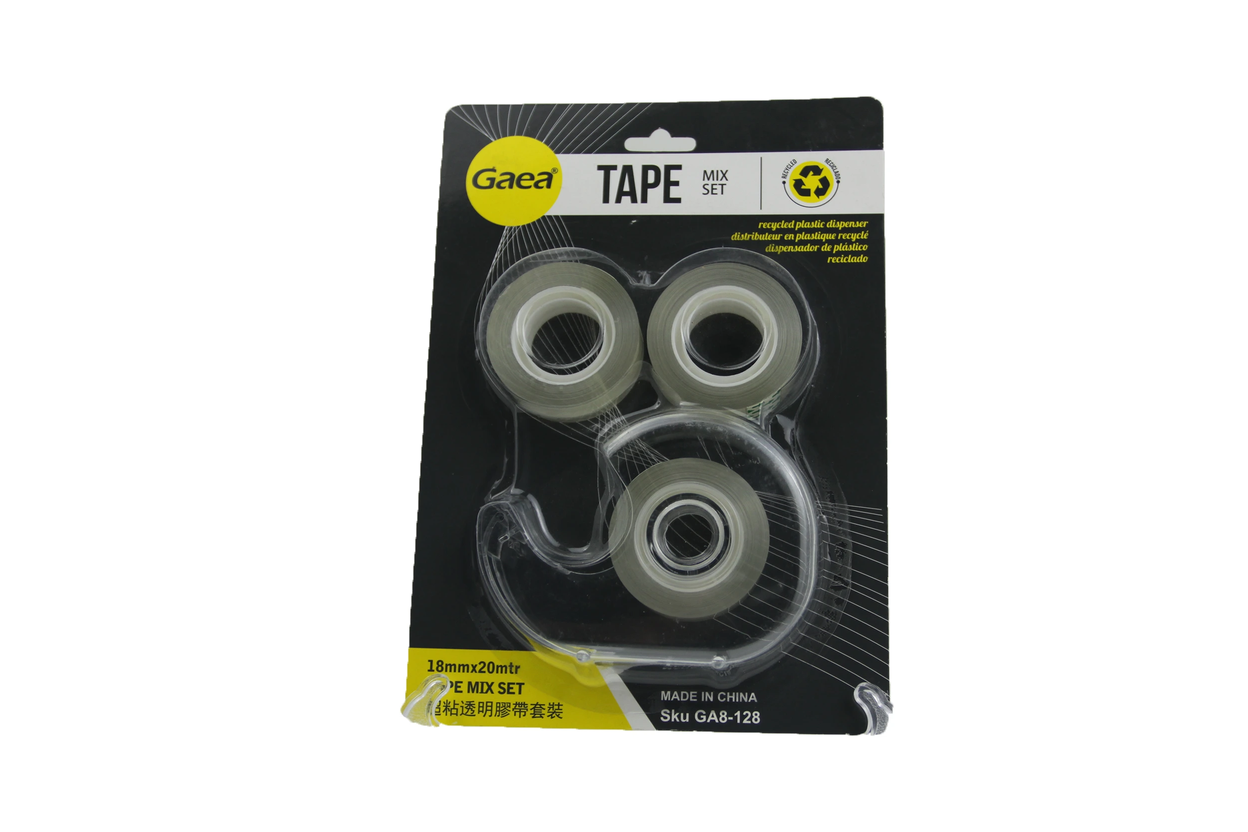 TAPE MIX SET 超粘透明胶带套装 18mm*20m 2tape + 1dispenser 1