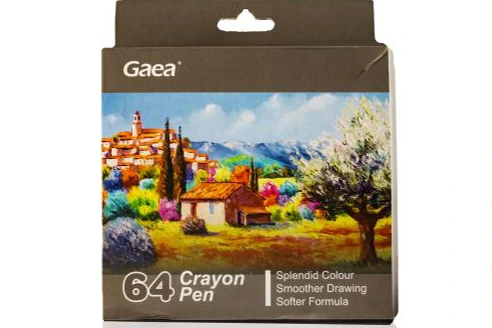 64 color wax crayon in color box 1
