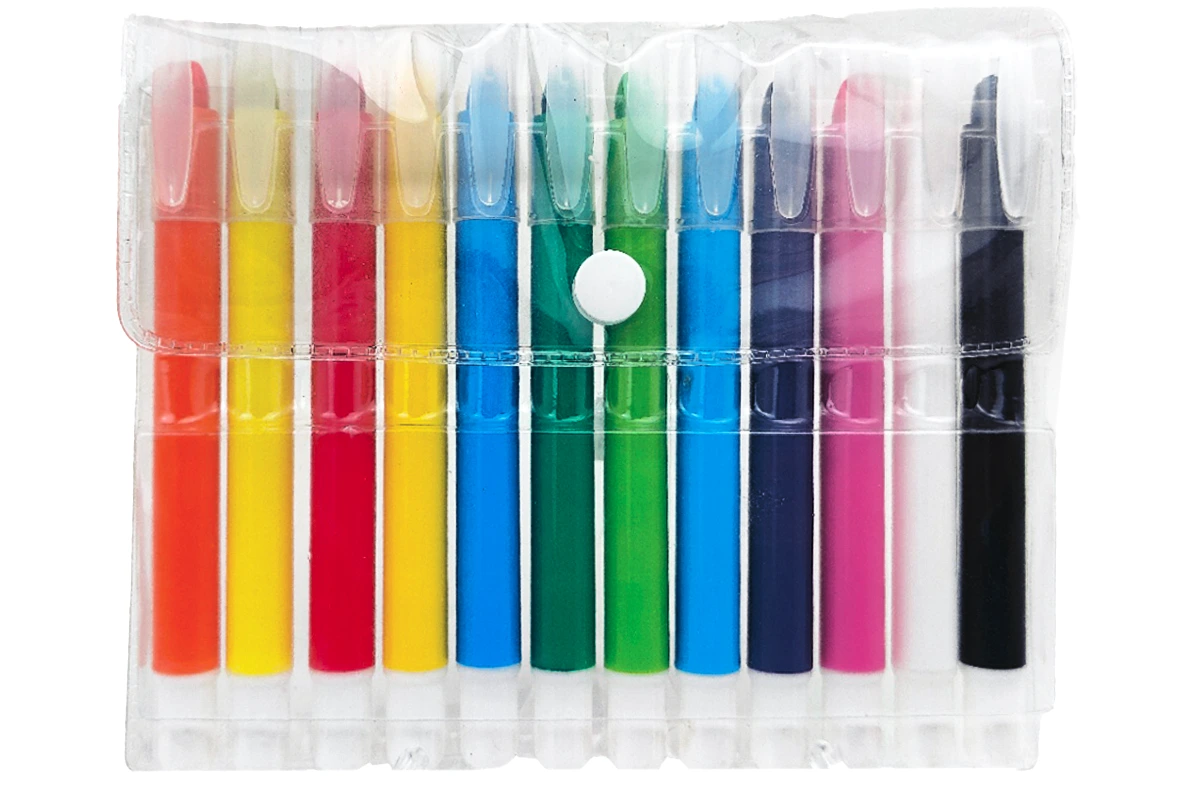 Bolígrafo de 12 colores en bolsa de PVC. 1