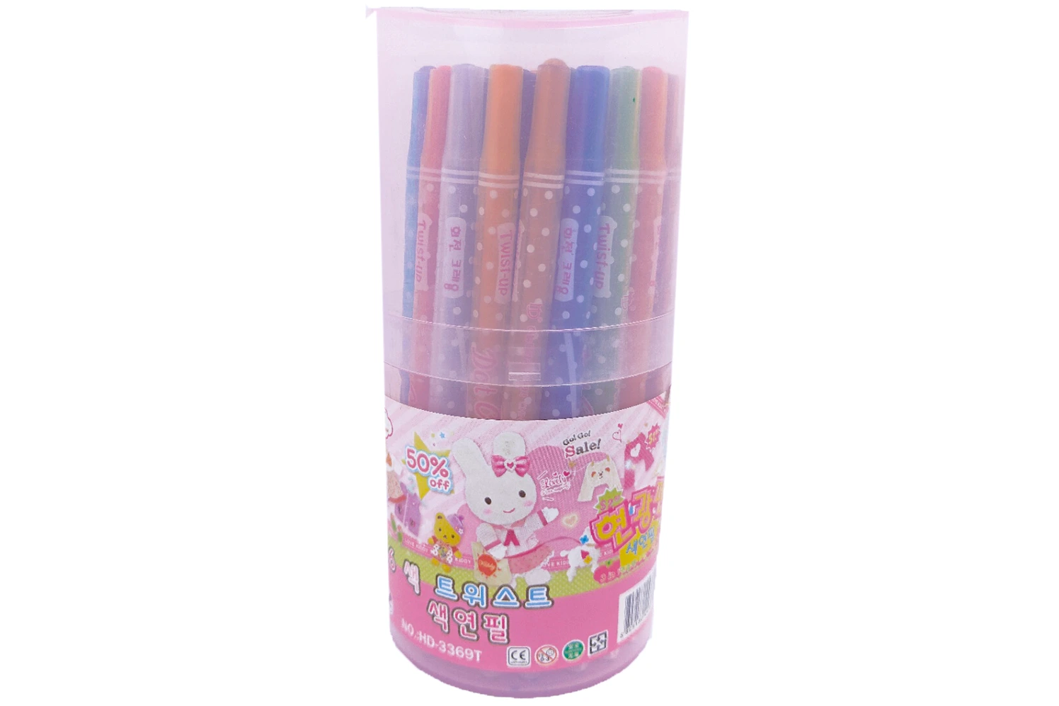 36 color long twist crayon in pp barrel 1