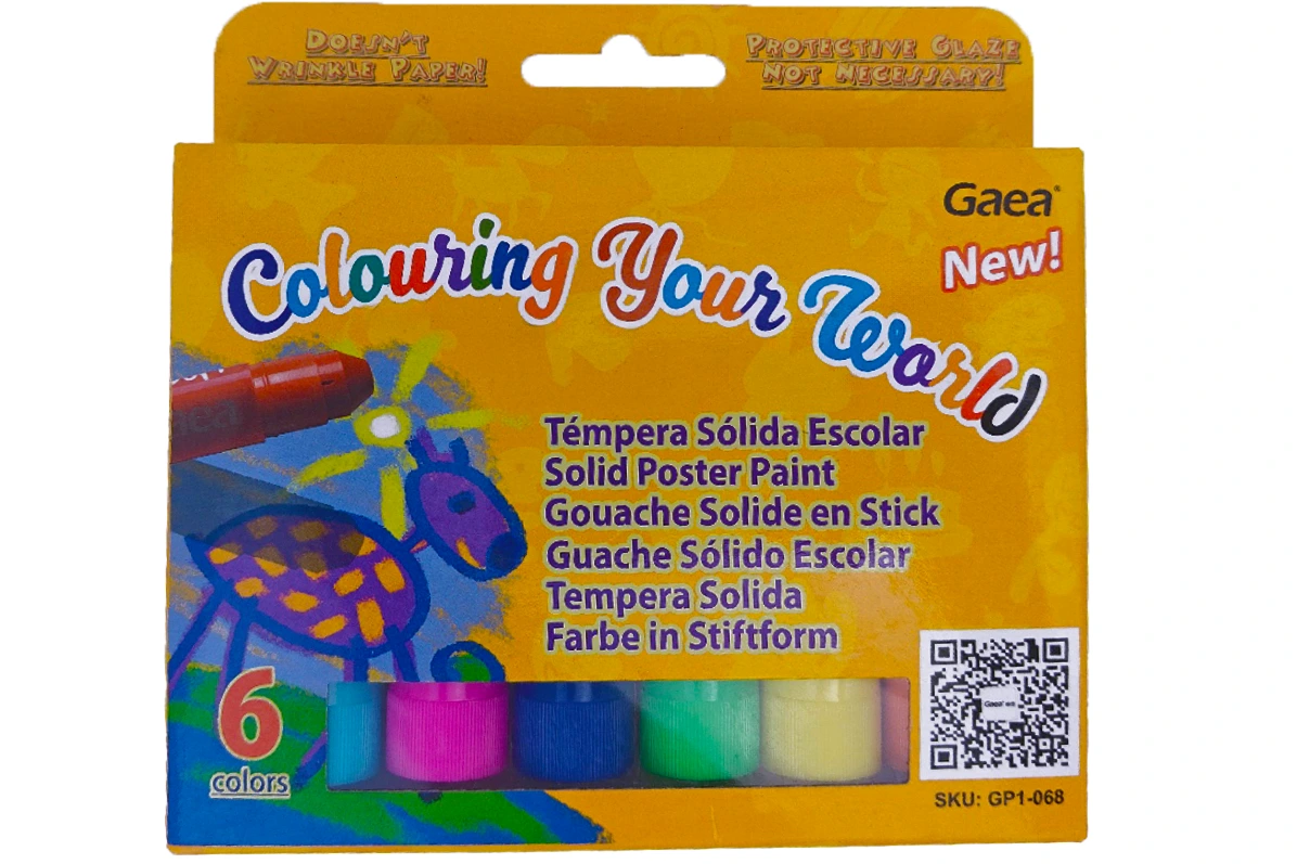 6 JUMBO Tube Tempera Crayon 1