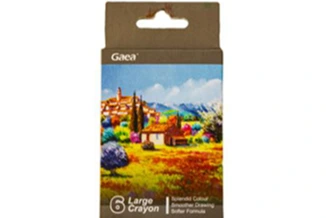 6 color large crayons in color box（1.1cm） 1