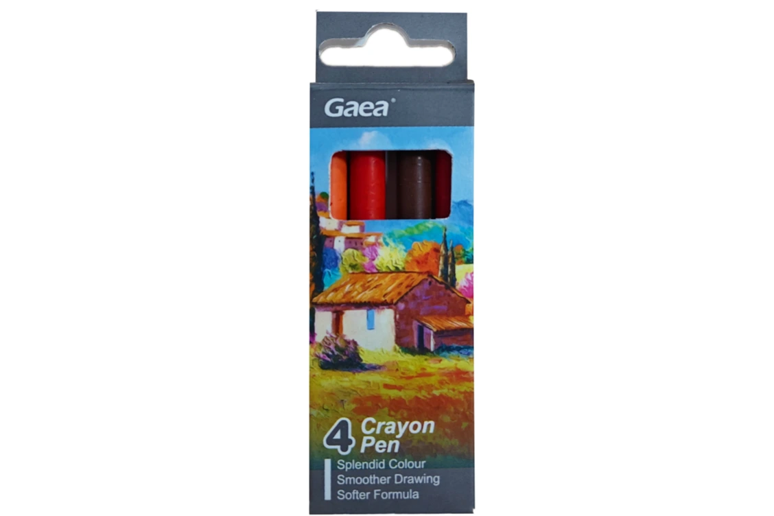 4 color wax crayon in color box 0.8*9cm 1