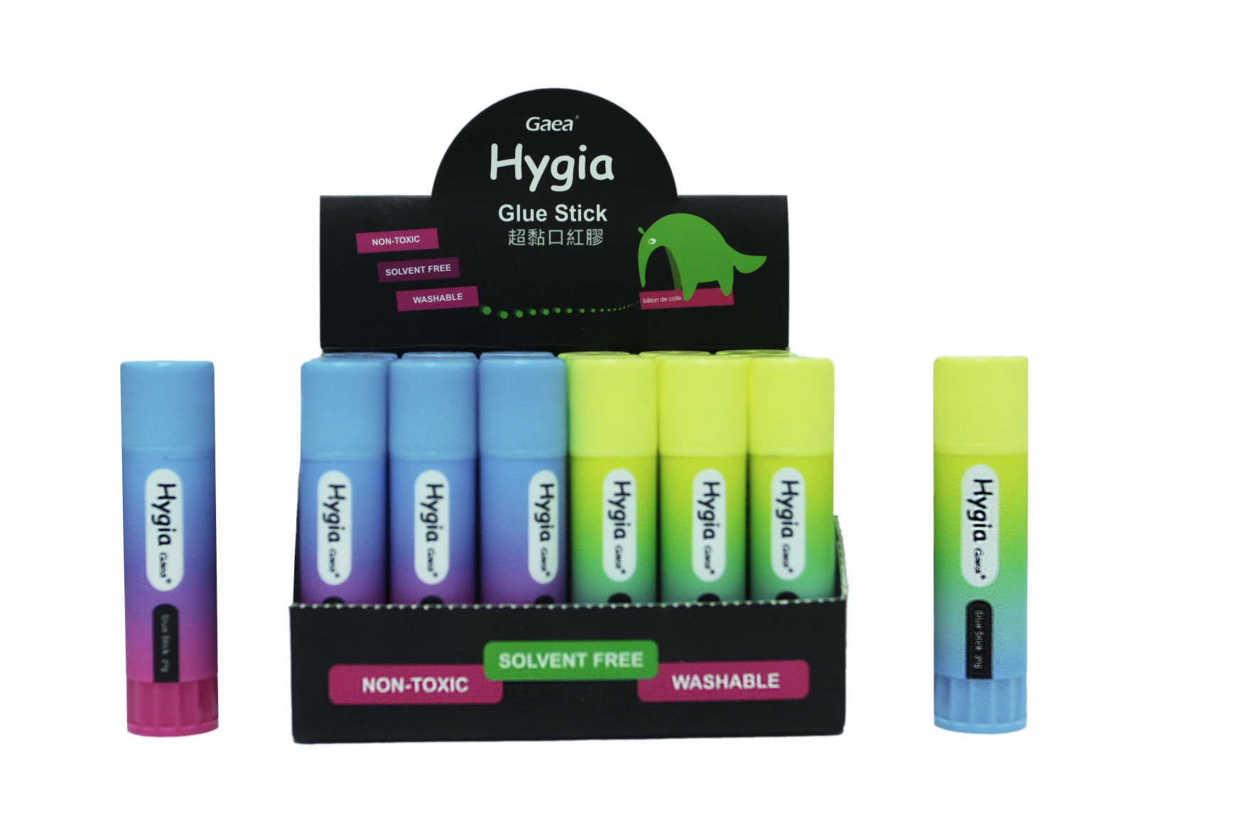 Hygia PVA strong adhesive washable 21g glue stick for office, school, art & craft in display box 1