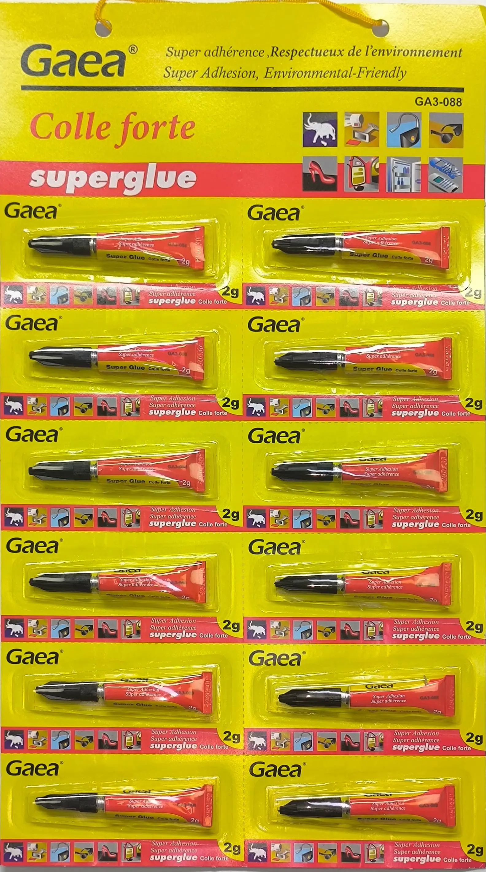 2g x 12pcs super glue on blister card 1