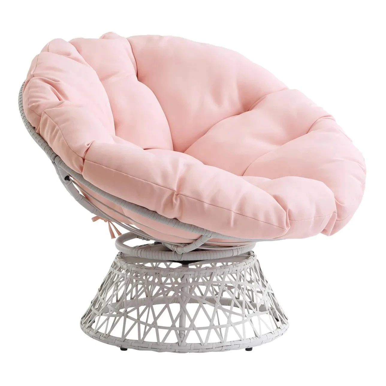 Chaise Papasan en osier à usage intérieur et extérieur, avec balançoire de Patio pivotante à 360 degrés, chaise à œufs suspendue en rotin pour jardin 1